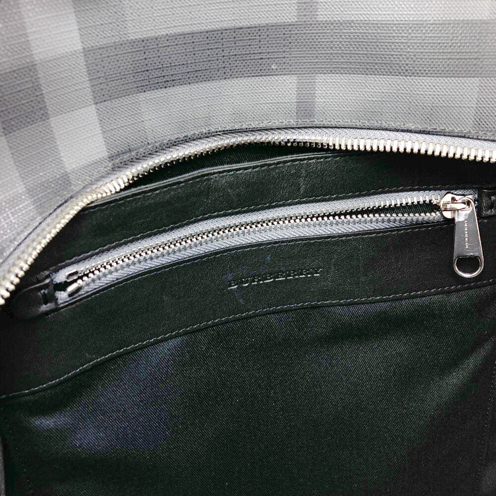 Burberry Rocco Check Pattern Backpack/Daypack, PVC, Women's BURBERRY - Picture 8 of 16